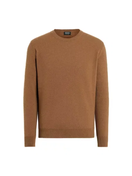 Sweter Zegna z kaszmiru brązowy