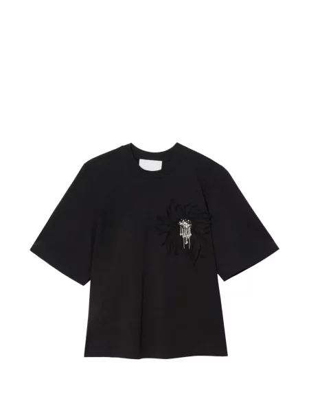 Tricou 3.1 Phillip Lim cu aplicații negru