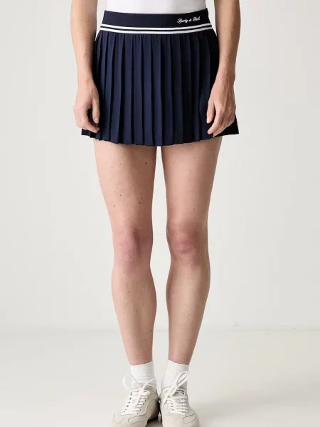 Sporty & Rich Abigail fustă plisată din vâscoză