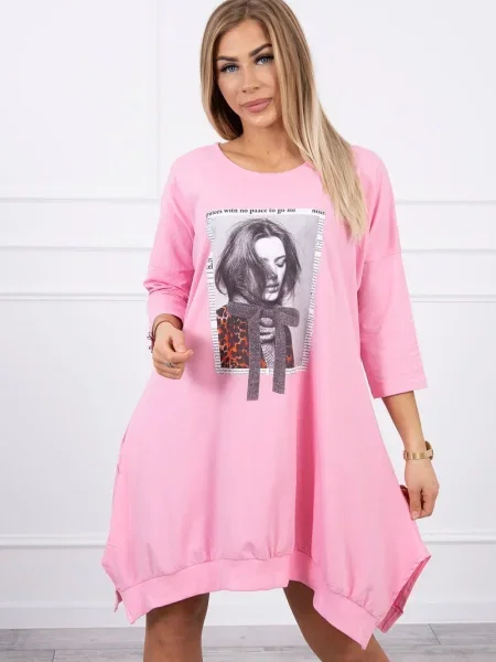 Rochie Kesi cu imagine de costum roz