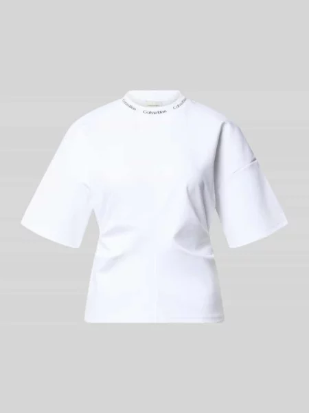 T-shirt o kroju comfort fit z napisem z logo Calvin Klein Jeans biała