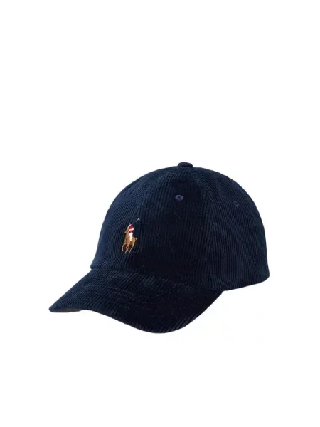 Czapka z daszkiem Polo Ralph Lauren sztruksowa niebieska