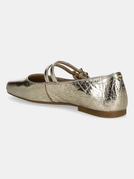 Kožené baleríny MICHAEL Michael Kors Matilda zlatá