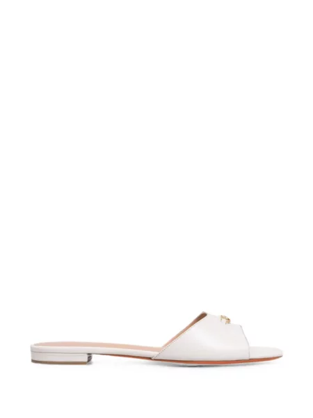 Кожени сандали Santoni бяло