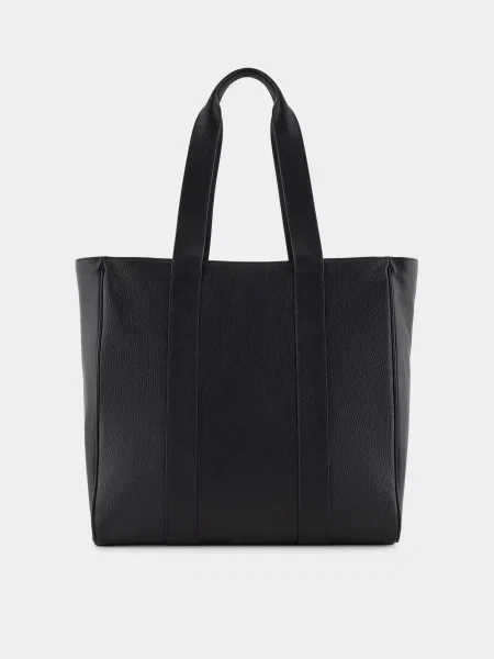 Кожаная сумка Emporio Armani черная