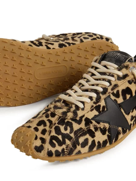 Sneakerși Golden Goose cu model leopard auriu