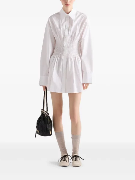 Cămașă Prada din poplin alb