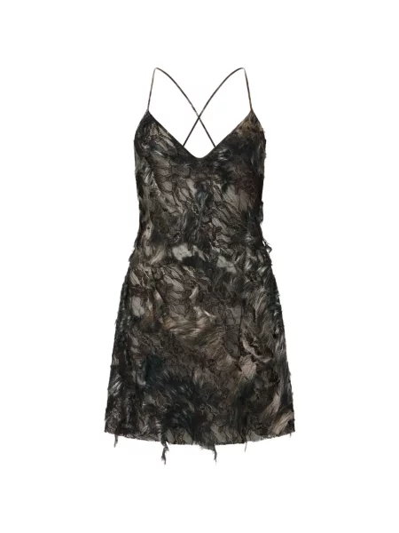 Rochie mini Roberto Cavalli din dantelă negru