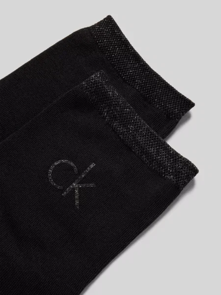 Skarpety z nadrukiem z logo w zestawie 2 szt. Ck Calvin Klein czarne