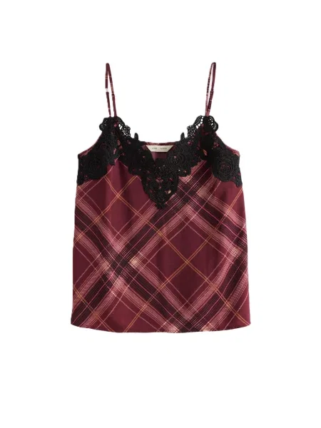 Love & roses Top portocaliu pastel / roșu burgundy / negru / murdar alb