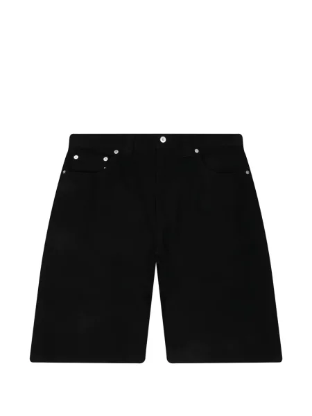 Pantaloni scurți Metalwood Studio din canvas cu autograf negru
