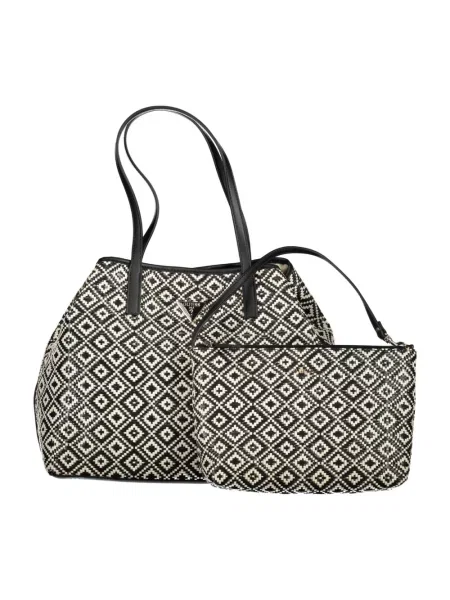 Lniana wielobarwność torebka Guess czarna