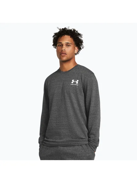 Olcsóbban. Férfi melegítőfelső Under Armour Rival Terry Lc Crew castlerock light heather/onyx white. Méret: M fehér