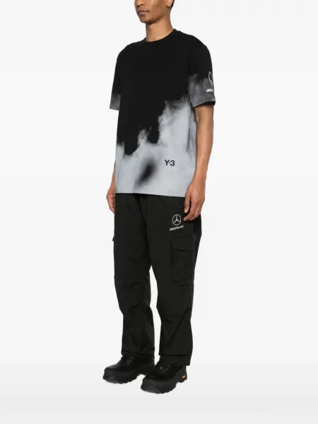 Тениска Y-3 с автограф черно