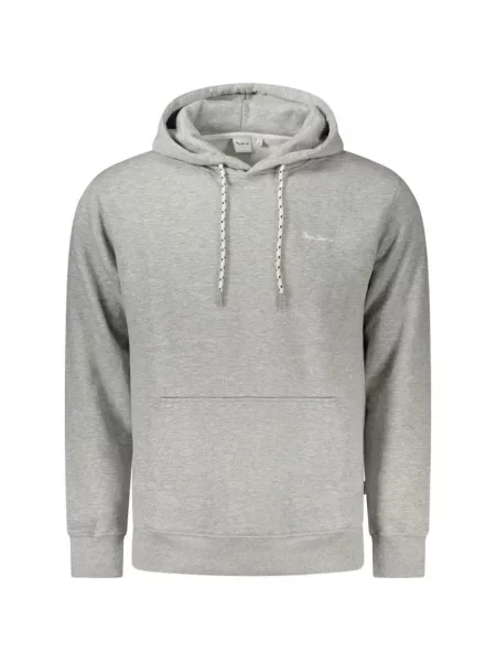 Hanorac cu glugă Pepe Jeans cu broderie gri