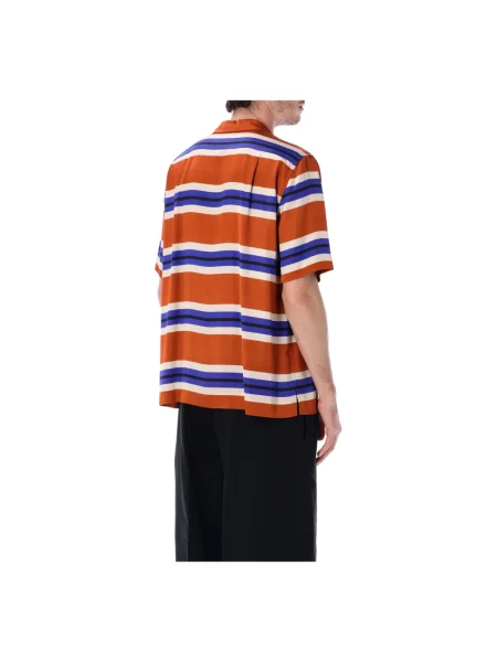 Koszula z krótkim rękawem Dries Van Noten pomarańczowa