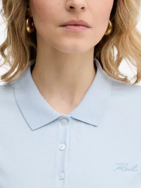 Tricou polo Karl Lagerfeld albastru