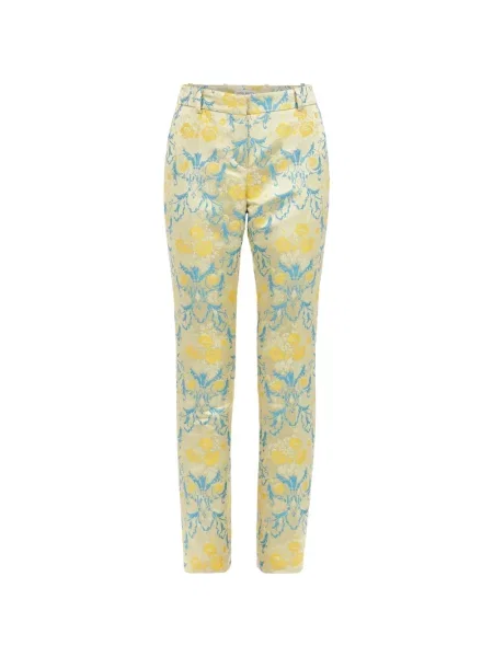Pantaloni Nina Ricci cu model floral din jacard