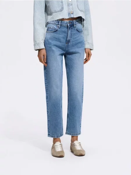 Reserved Blugi mom slim fit albastru