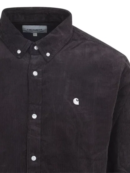 Cămașă Carhartt Wip de catifea cord maro
