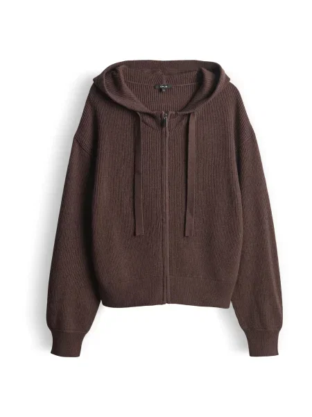 OPUS Geacă tricotată Deso închis maro