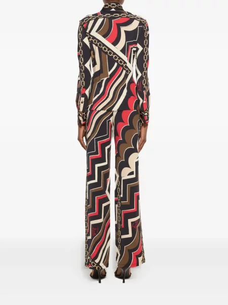 Pantaloni Pucci cu imagine negru