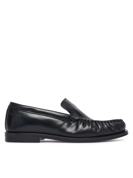 Calvin Klein Mokasíny Round Essential Loafer Lth čierna