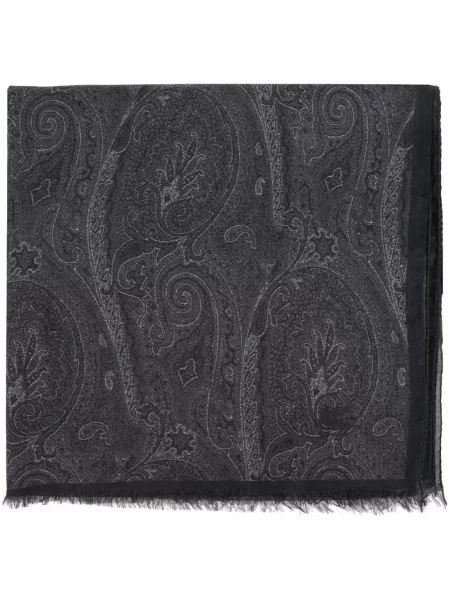 Fular Etro cu imagine cu model paisley gri