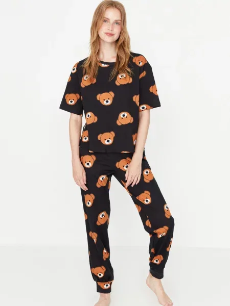 Pijamale Trendyol cu imagine gri
