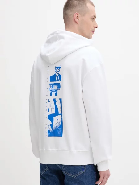 KARL LAGERFELD JEANS Mikina modrá biela