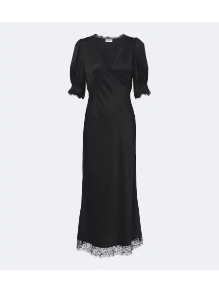 Rochie midi Rixo din satin negru