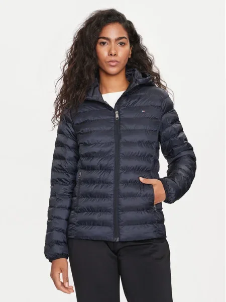 Tommy Hilfiger Geacă Global Stripe Bleumarin