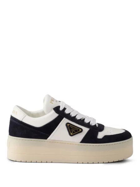 Sneakerși Prada cu platformă alb