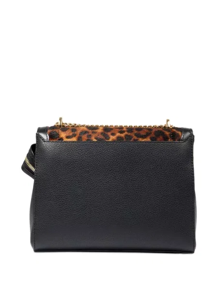 Geantă Lancel cu imagine cu model leopard negru