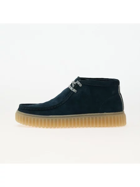Botki Clarks zamszowe niebieskie