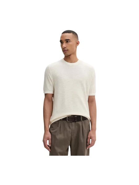 Marc O'Polo T-shirt z lnem beżowa