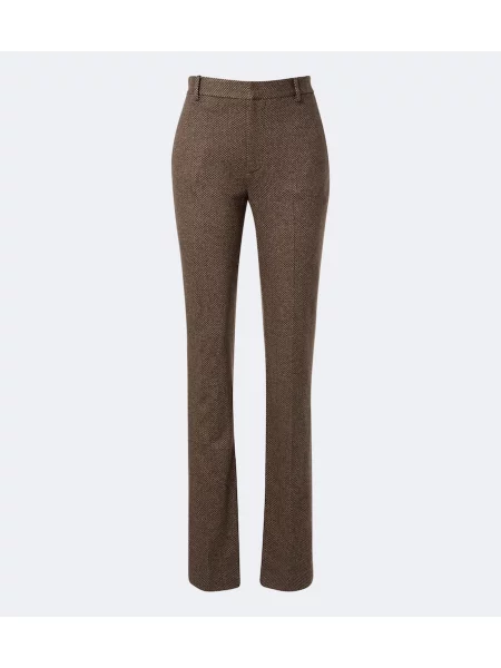 Pantaloni Ralph Lauren Collection de lână maro