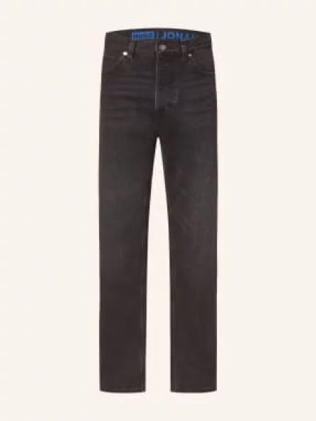 Hugo Jeansy Jonah Straight Fit grau szare