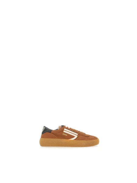 Sneakersy Puraai zamszowe retro brązowe