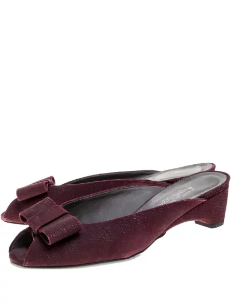 Мюли Stuart Weitzman с панделка червено