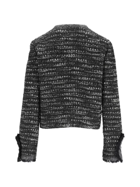 Μπλέιζερ Emporio Armani tweed μαύρο