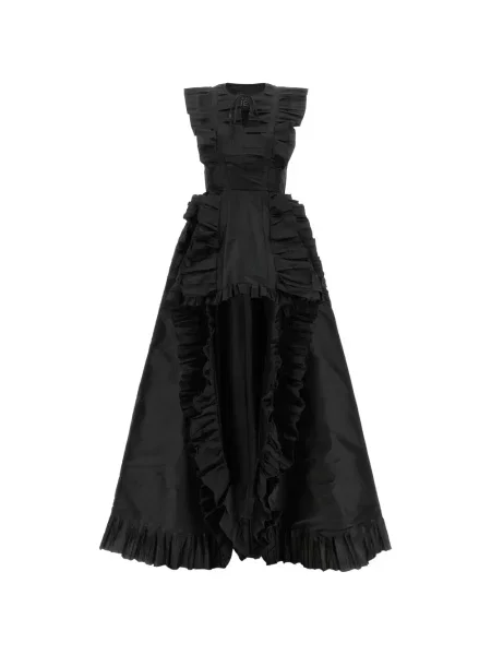 Rochie maxi Giovanni Bedin asimetrică negru