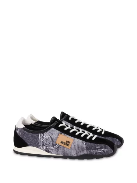 Sneakers Love Moschino με σχέδιο γκρι