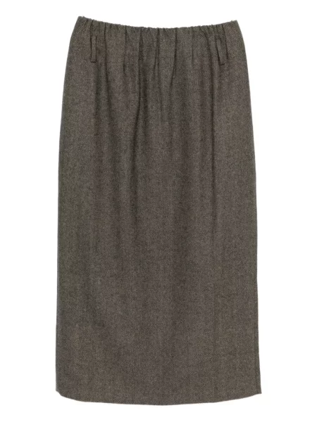 Spódnica Cotemp w kształcie litery A brązowa