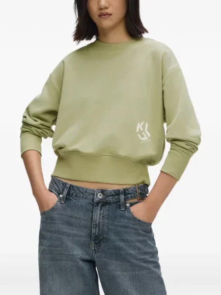 Hanorac Karl Lagerfeld Jeans cu imagine verde