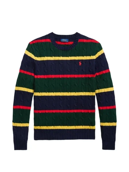 Cu centură curea Polo Ralph Lauren tricotate cu dungi albastru