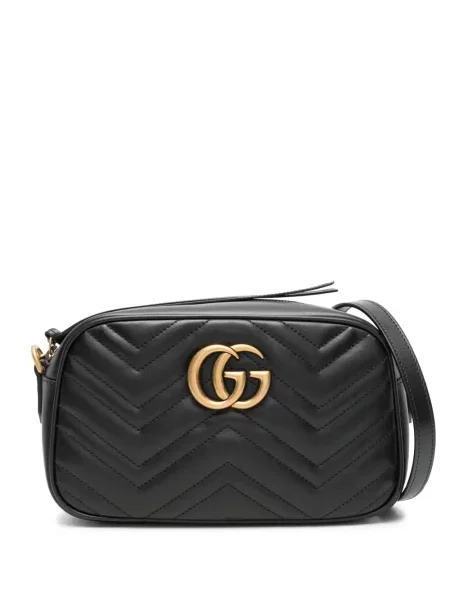 Geantă de mână Gucci GG Marmont mini negru