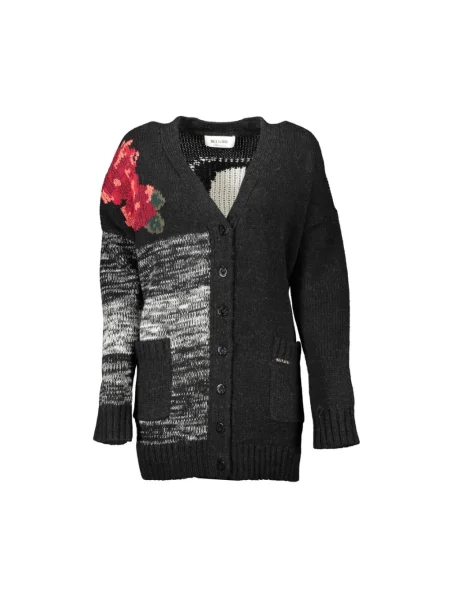 Kardigan Blugirl z długim rękawem wełniany czarny