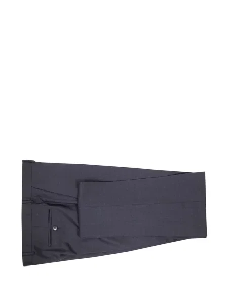 Μάλλινο κοστούμι μονόστομος σύνολο Zegna μαύρο