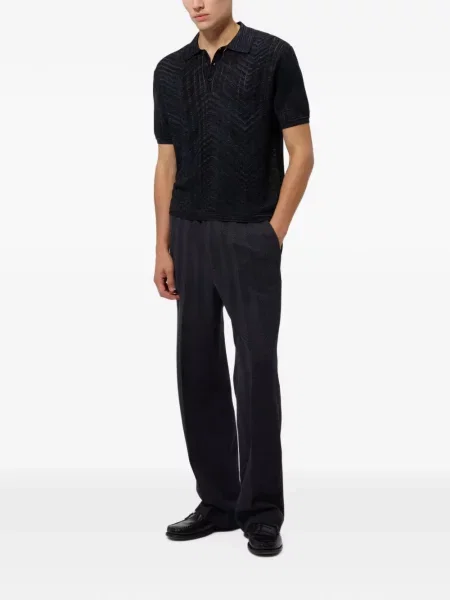 Πλεκτό διάτρητο polo Missoni μαύρο